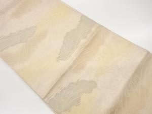  紗 波に紅葉模様織出し名古屋帯
